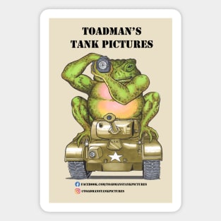 Toadman's Tank Pictures logo blk-txt 2 sided Magnet